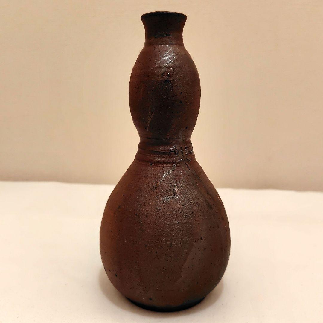 新品未使用 箱付 備前焼 花瓶 一輪挿 アンティーク 日本 現代工芸美術 和室