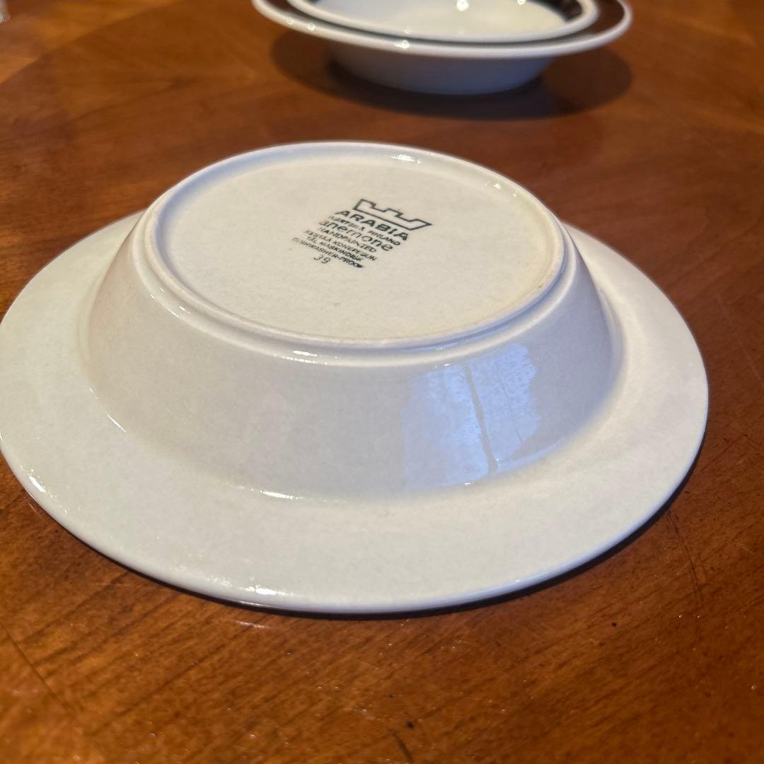 131◆Arabia Anemone スーププレート　２枚組アラビア　アネモネ