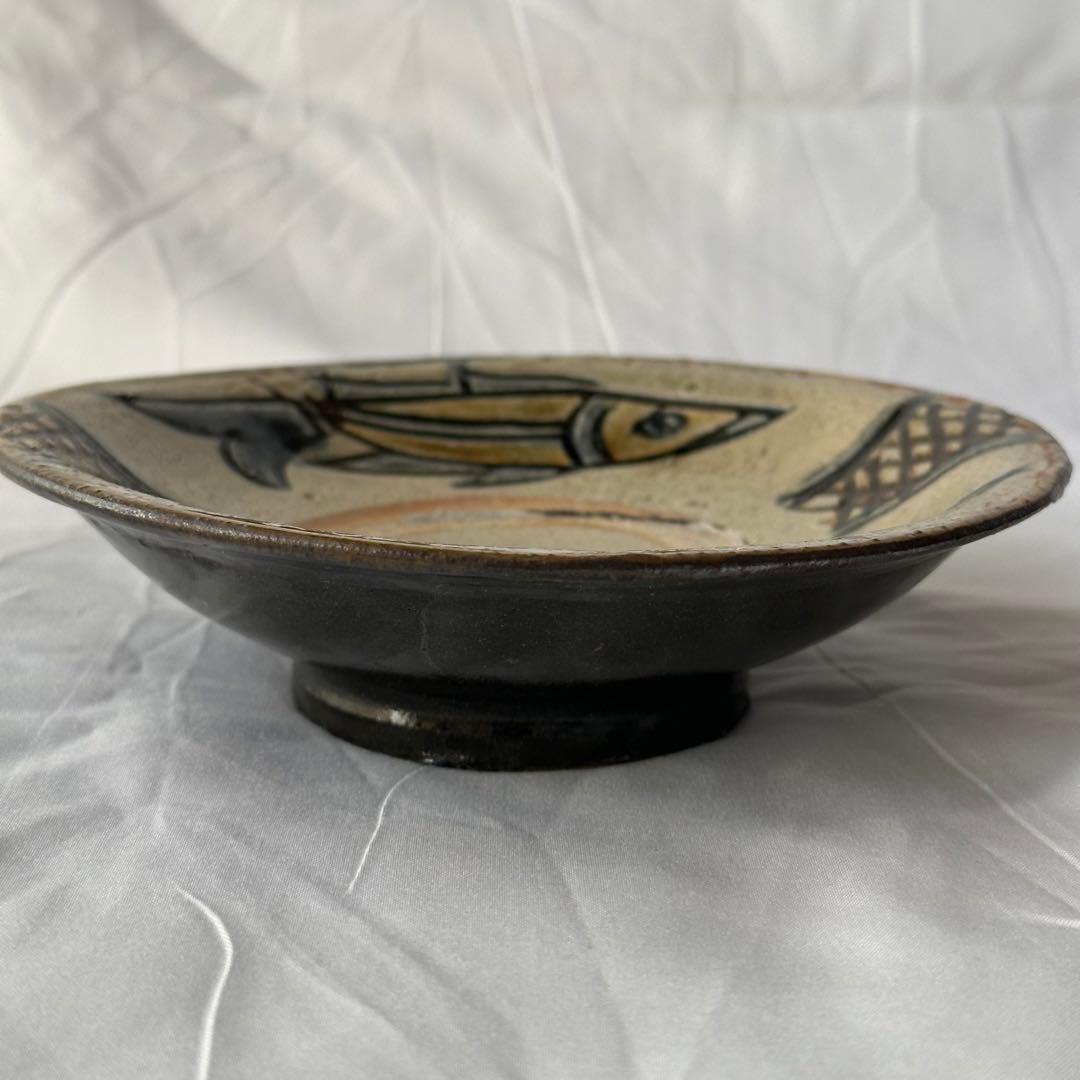 大幅値下げしました！　人間国宝　金城次郎　魚文　中皿