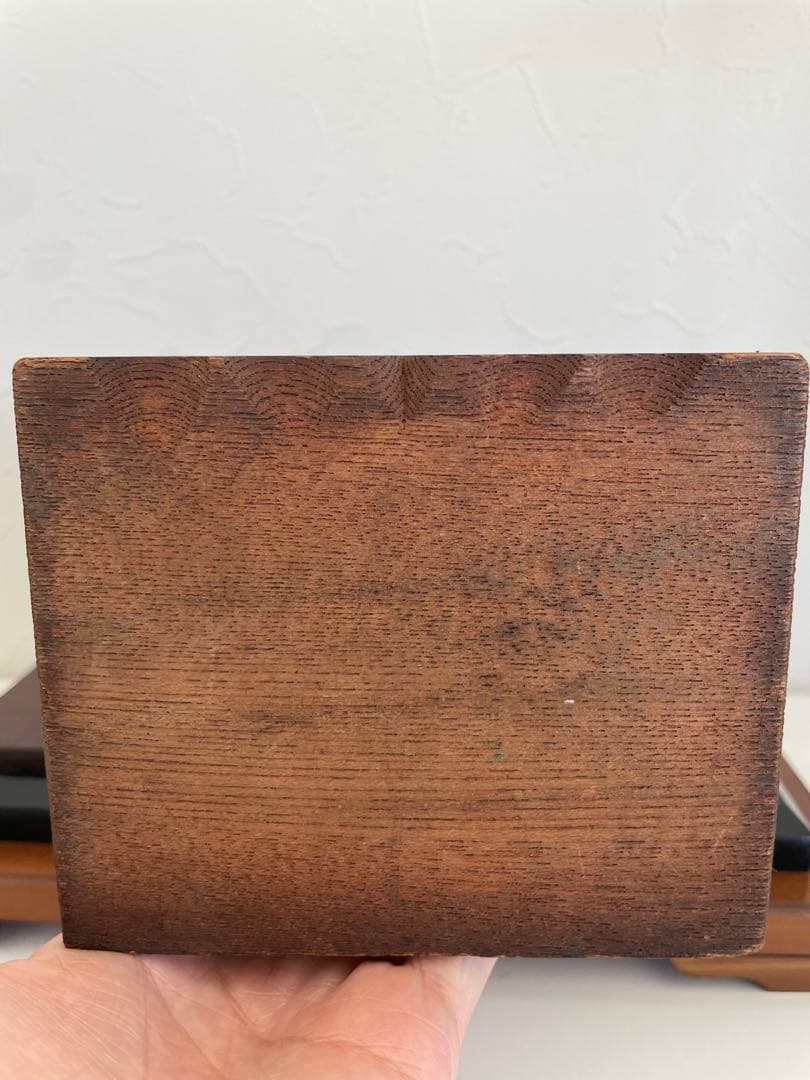 仏教美術　大黒　天像木彫　彫刻　骨董　古美術　ケース付　古民藝　木造　民芸