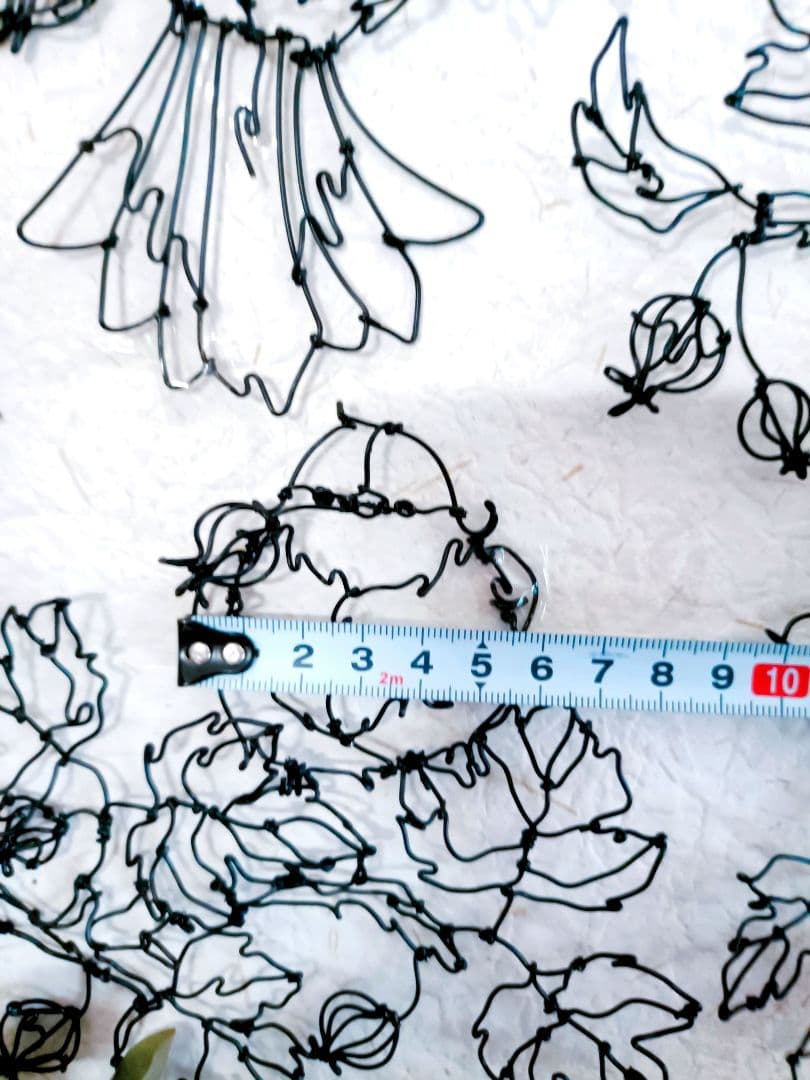 グースベリー　アイビー　小鳥（シマエナガ）　木の実　ワイヤークラフト　アート