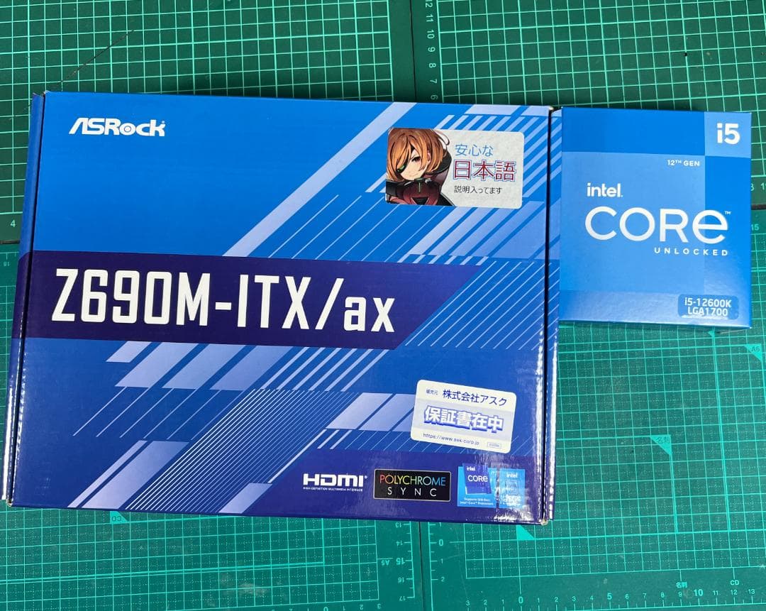 ASRock Z690M-ITXax＆intel Core i5 12600k