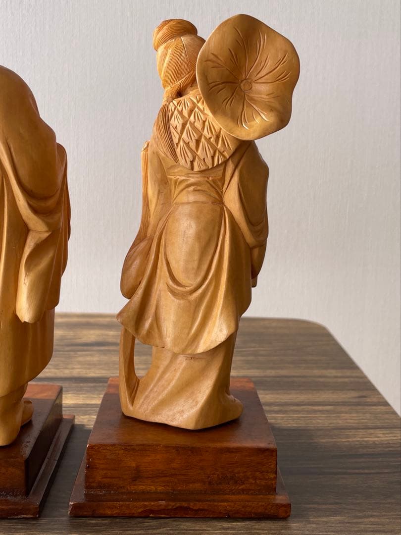 中国伝統彫刻 　八仙人　8体セット　約１8センチ　縁起物