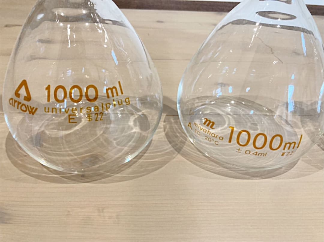 メスフラスコ1ℓ  インテリア　雑貨　ガラス