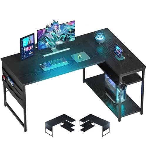 ゲーミングデスク l字デスク pcデスク 右棚左棚 幅107cm ゲーミンDXT