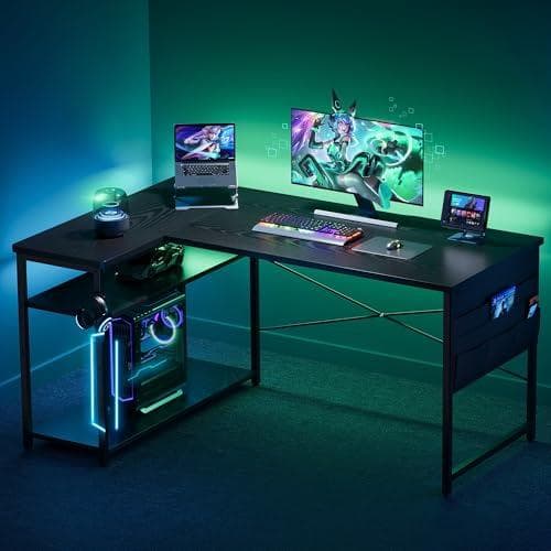 ゲーミングデスク l字デスク pcデスク 右棚左棚 幅107cm ゲーミンDXT