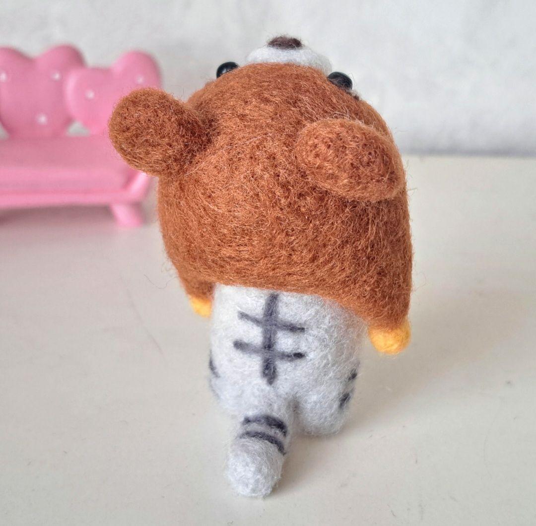 ココ☆ニンジンパンツのウサギリスちゃん　羊毛フェルト