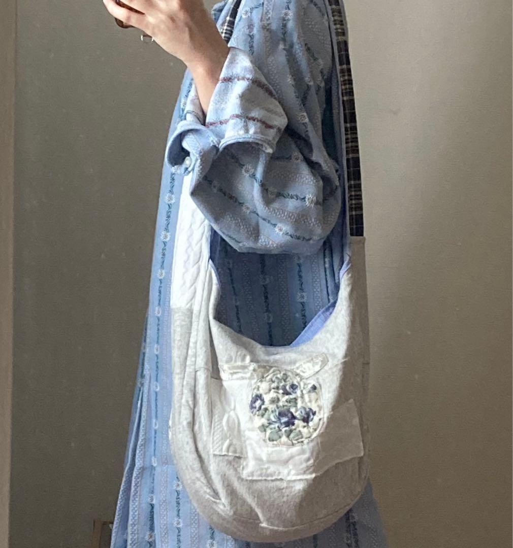 miy 花柄ショルダーバッグ ラムネ色ナップサック2点