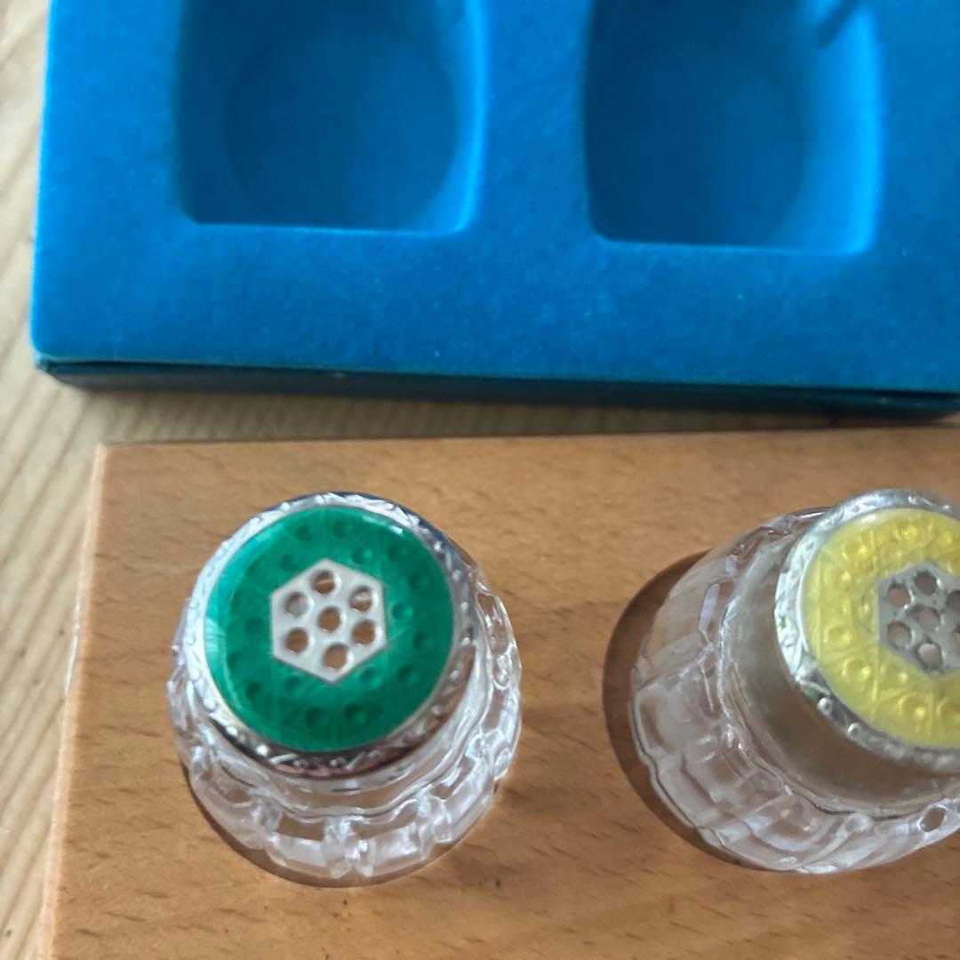 silver製　ソルトアンドペッパー　エナメル　七宝