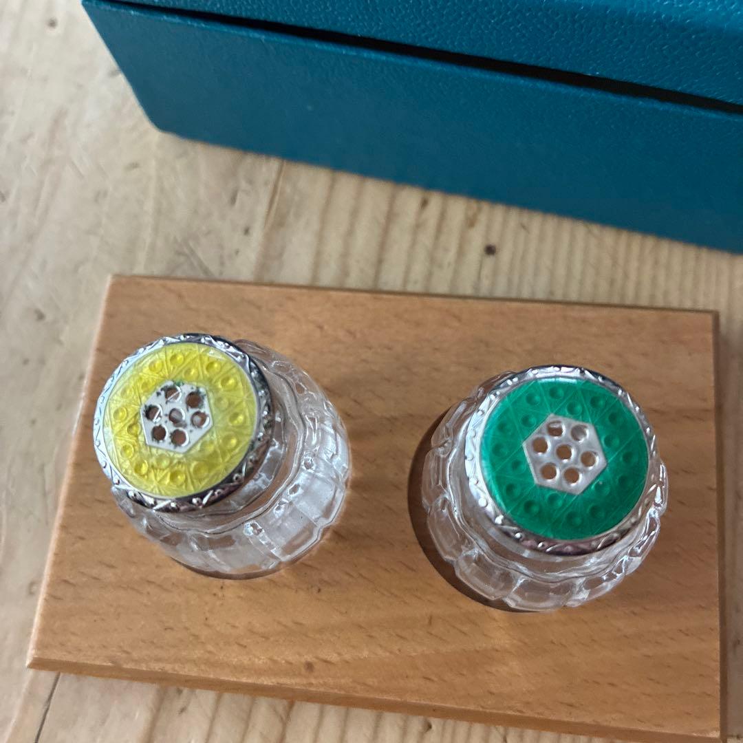 silver製　ソルトアンドペッパー　エナメル　七宝