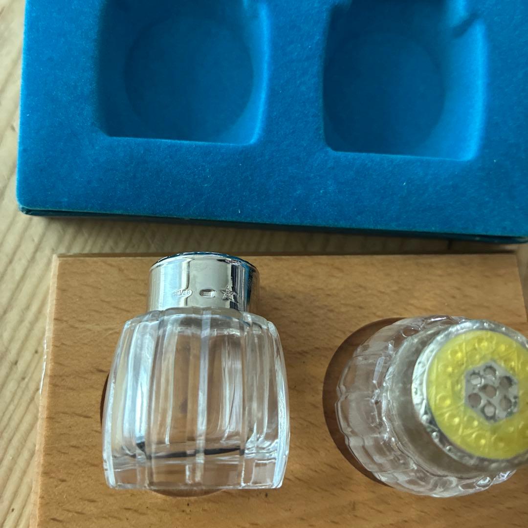 silver製　ソルトアンドペッパー　エナメル　七宝