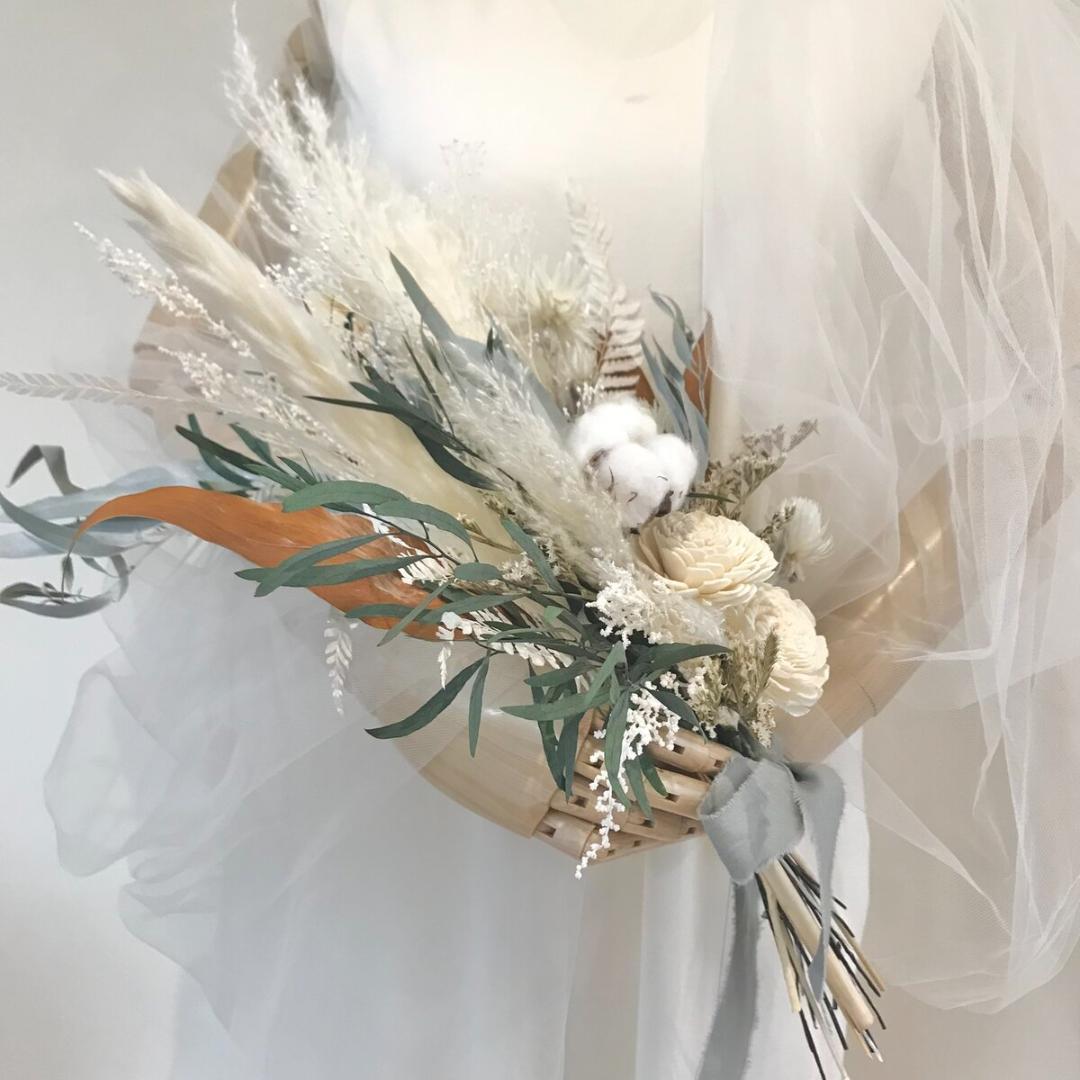 パンパス&ワイルドフラワーのスワッグL（ブーケ） 再販20回以上