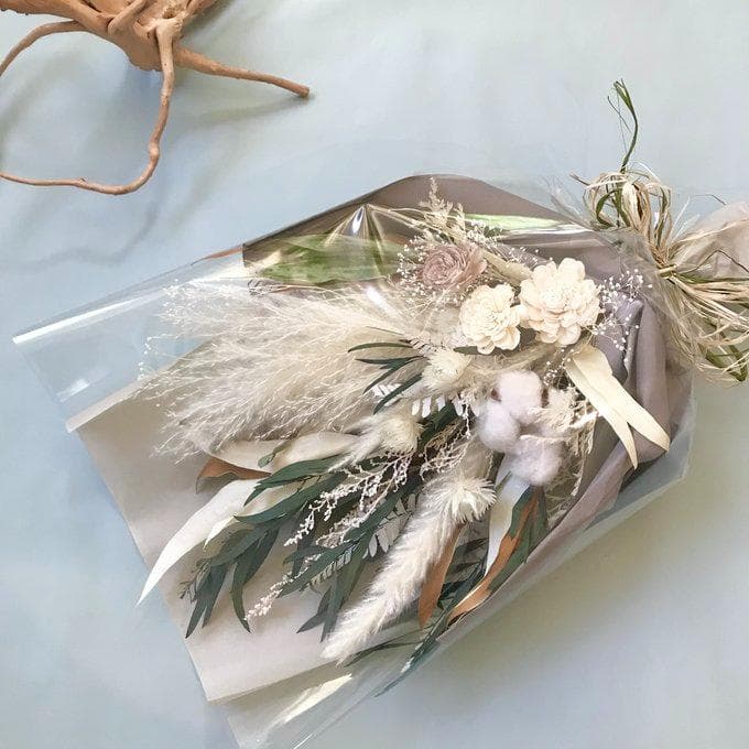 パンパス&ワイルドフラワーのスワッグL（ブーケ） 再販20回以上