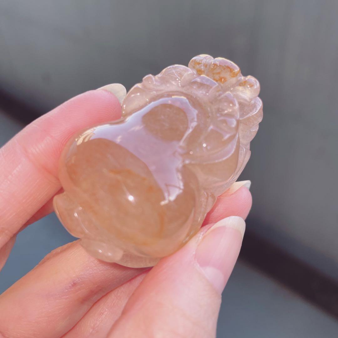 貔貅 ラビットヘア サゲニティック ラビットファー ピーチオレンジ ピーチサゲ