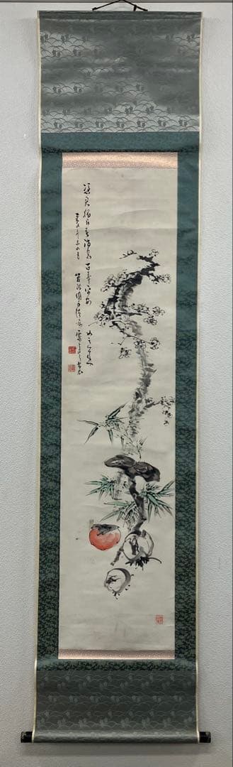 前田靄斎　紙本　掛軸（静岡県 小笠郡）日本　中国