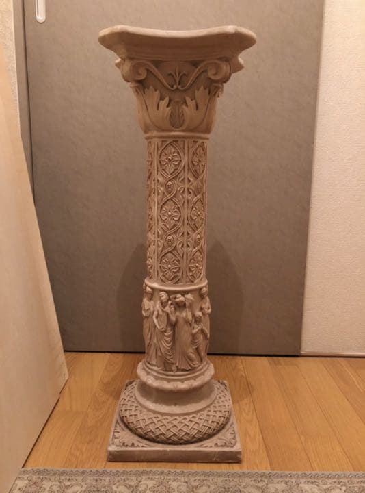最終お値下げ。*高さ約74cm ギリシャ彫刻 台座 花台 デコラティブ