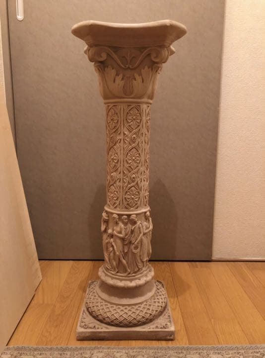 最終お値下げ。*高さ約74cm ギリシャ彫刻 台座 花台 デコラティブ
