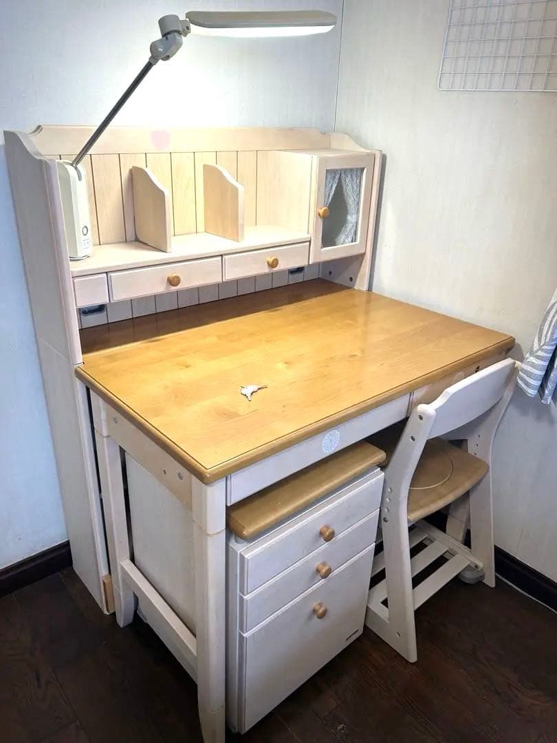 コイズミ　学習机フルセット ランドセルラック　鍵あり