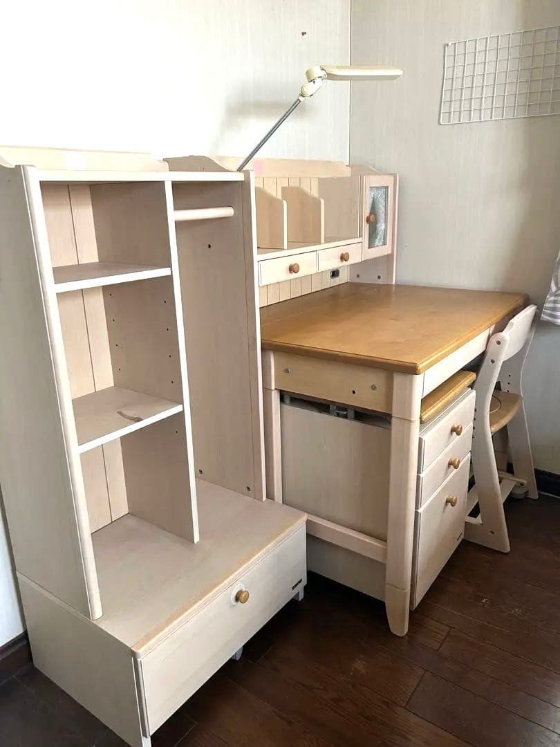 コイズミ　学習机フルセット ランドセルラック　鍵あり