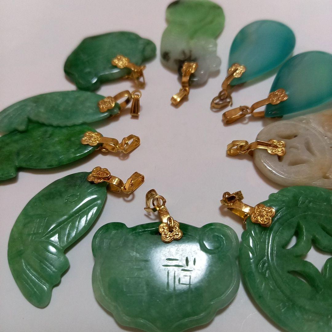 翡翠ペンダント 10個セット