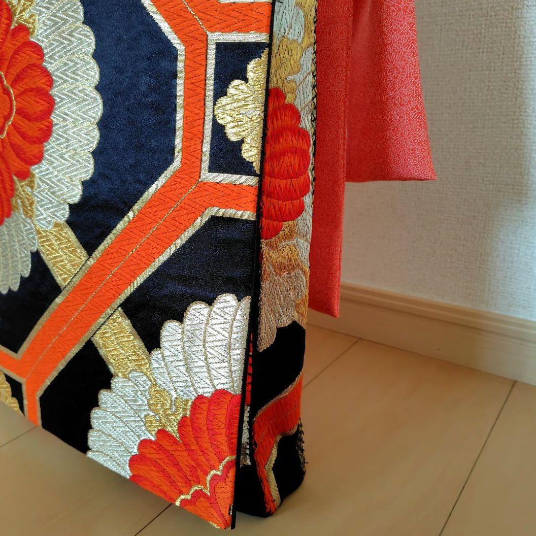 お琴カバー【憐】着物帯 ゆたん油単ハンドメイド 和楽器 正絹 袋帯 生田流山田流