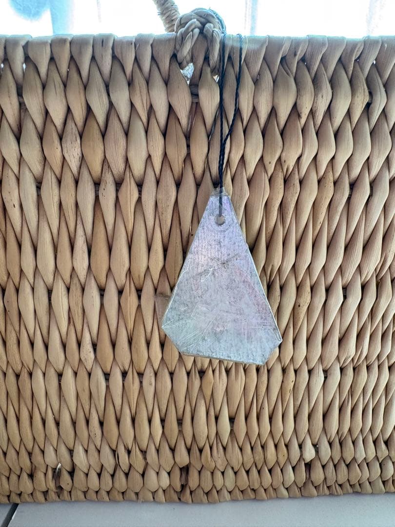 【美品】ワランワヤン　warang wayan ストローカゴバック　持手　茶　M