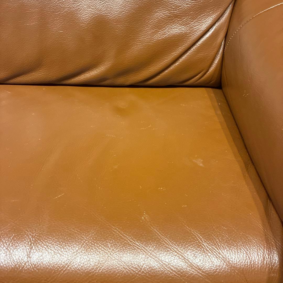 ブラウン レザー 2人掛けソファ　定価20万円