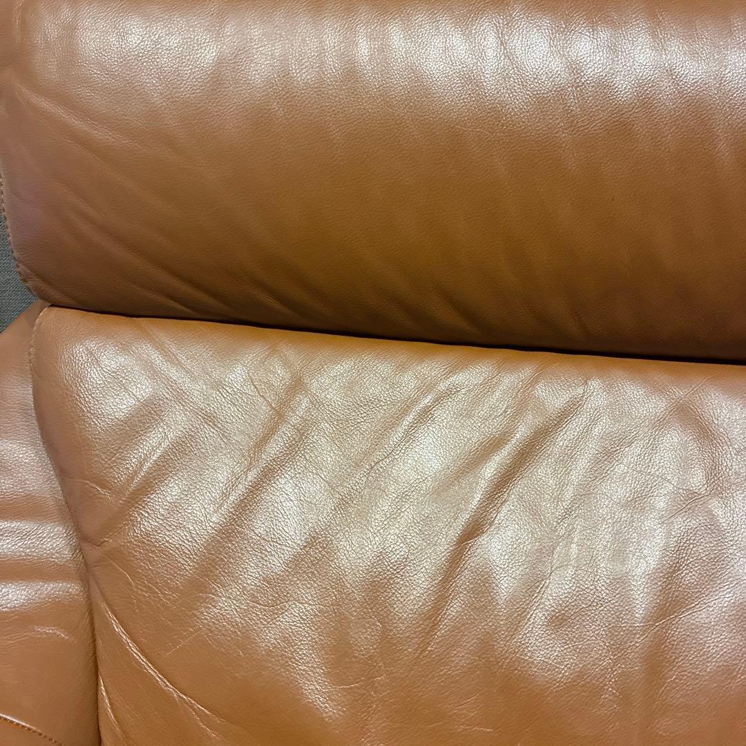 ブラウン レザー 2人掛けソファ　定価20万円