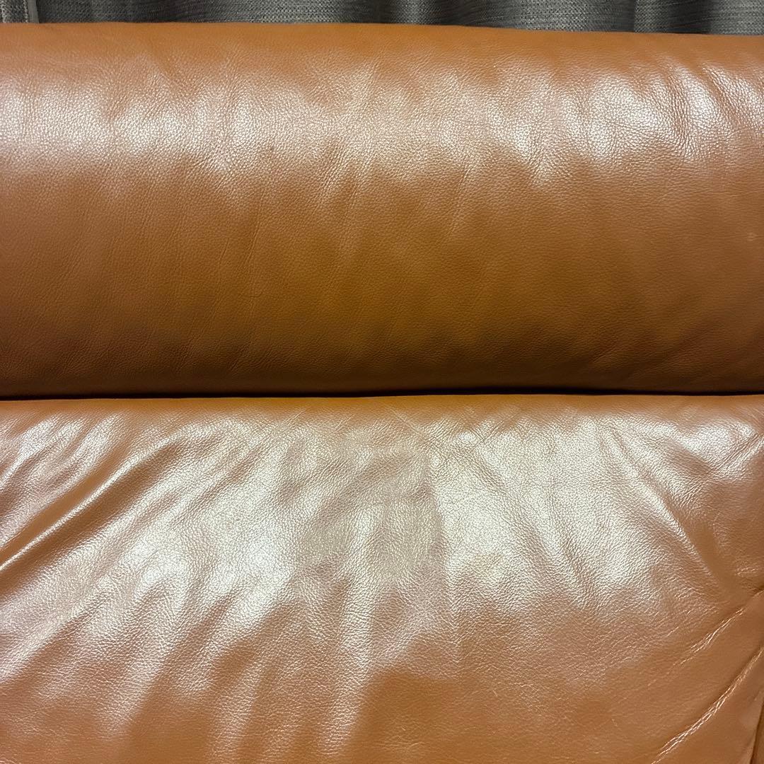 ブラウン レザー 2人掛けソファ　定価20万円