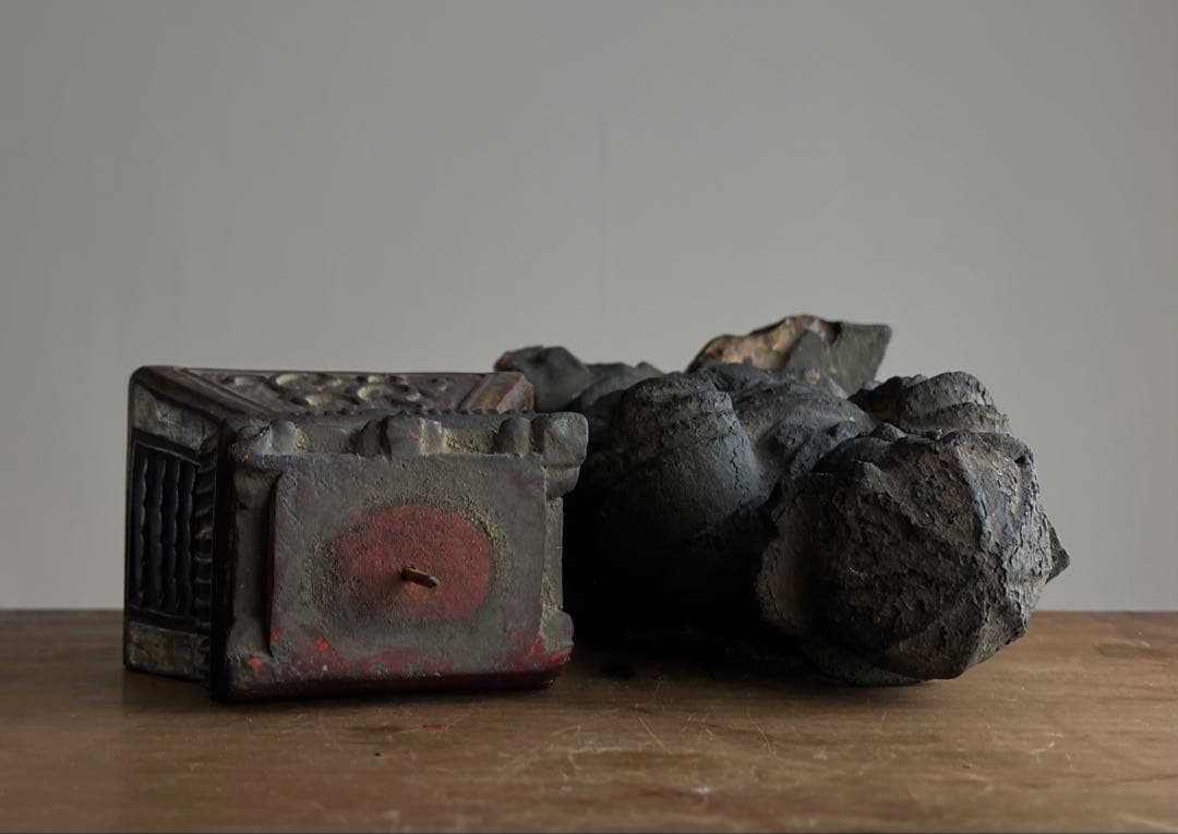 【古格 民間守護像 随身・荒神系 江戸初期〜中期頃 全高約25㎝】骨董仏像古美術