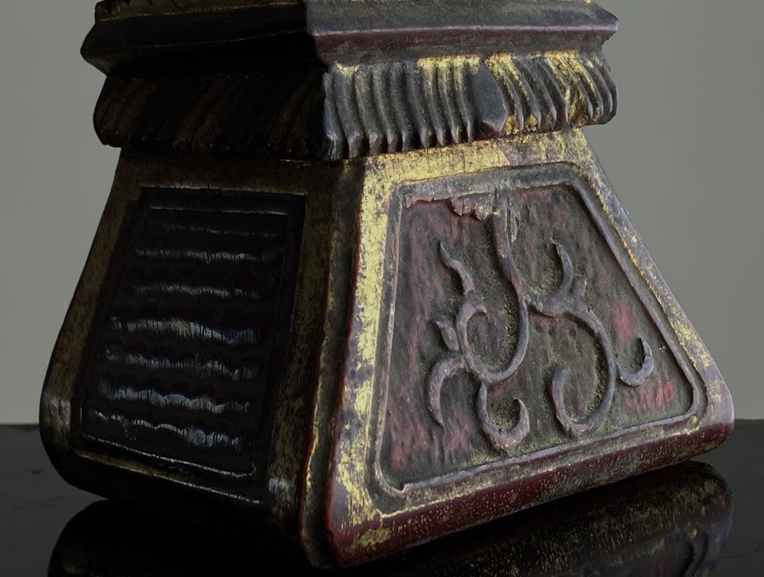 【古格 民間守護像 随身・荒神系 江戸初期〜中期頃 全高約25㎝】骨董仏像古美術