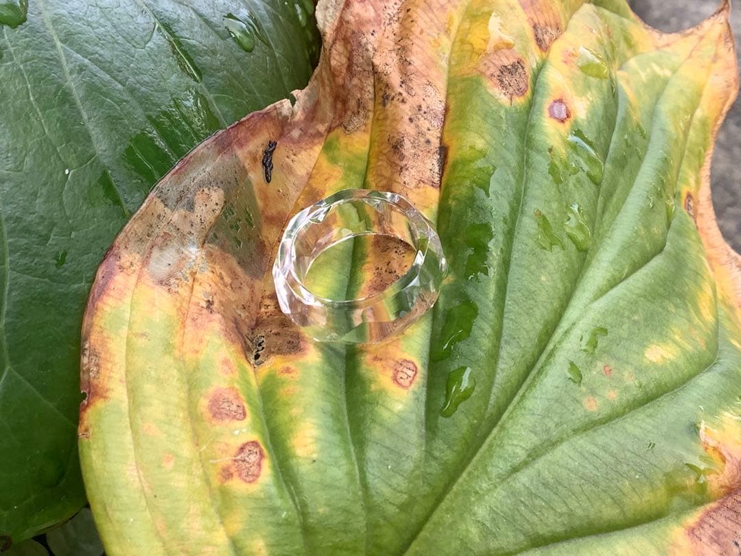✳一生物の開運守護石　ガネッシュヒマール水晶くりぬきリング　本物鑑定ソーティング