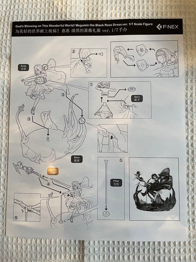 ブリスター未開封　F:NEX めぐみん 漆黒の薔薇ドレスver. フィギュア