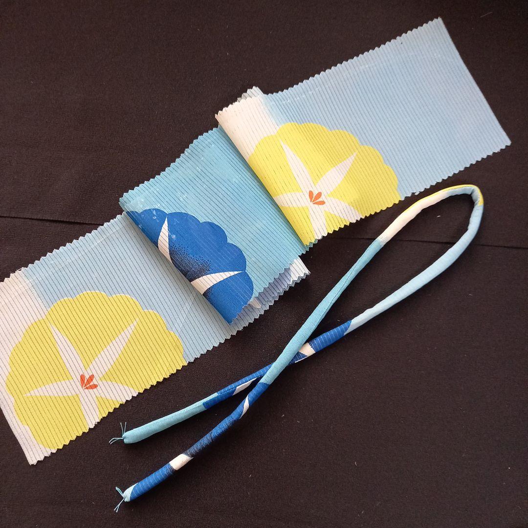 市松人形　15号 絽　夏の装い　着物　帯　帯締め帯揚げ　正絹　着せ替え　ドール