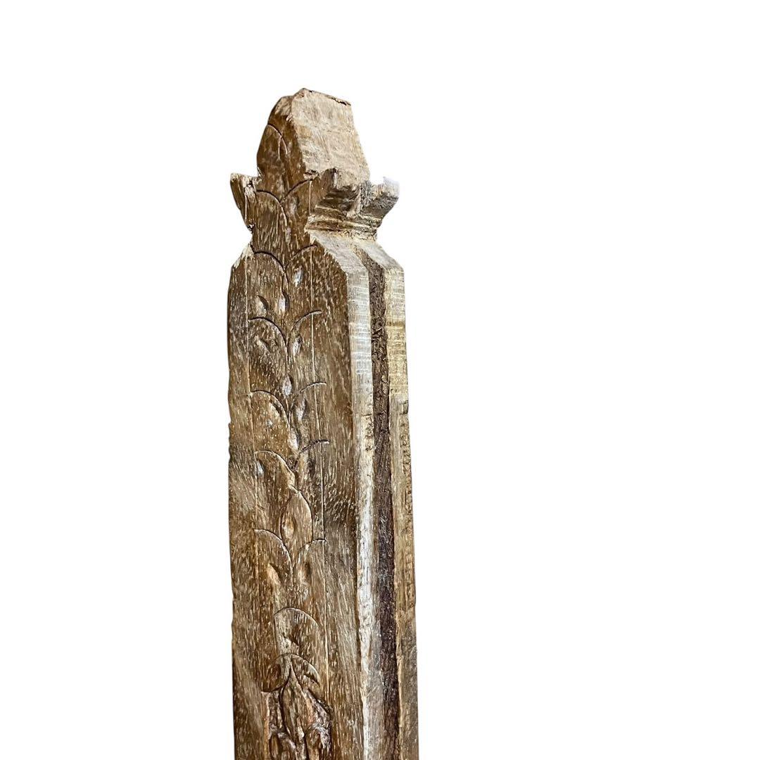 アジアンビンテージ 木製 透かし彫り 4連パーテーション 間仕切り 家具