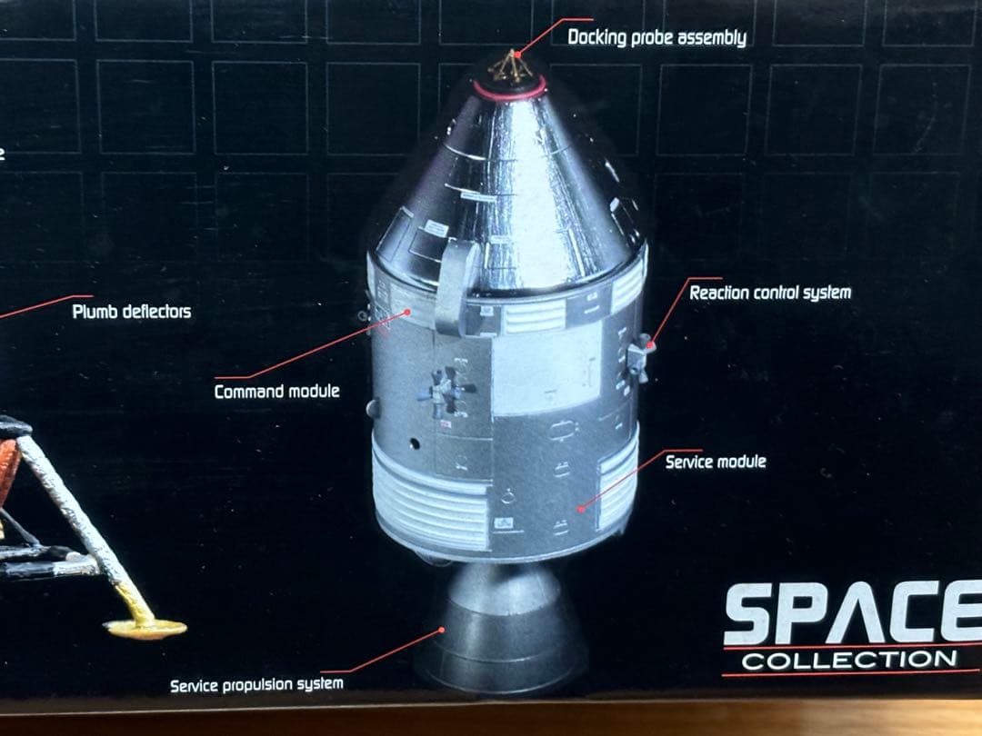 1/72 NASA アポロ11号 CSM 司令船/機械船&月着陸船w/月面ベース
