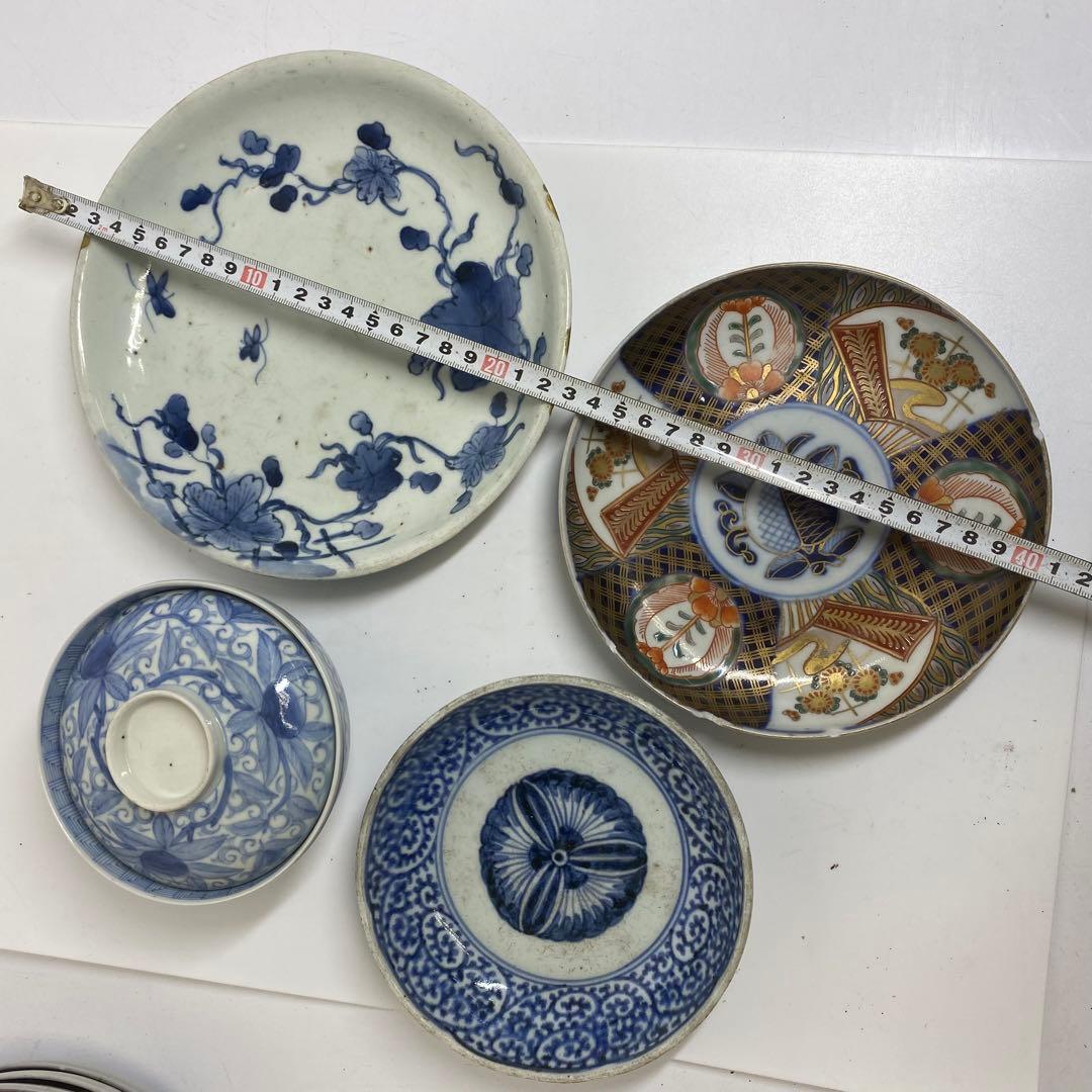 古伊万里　中皿・ふた茶碗　色々　東K7-1222④タニコ