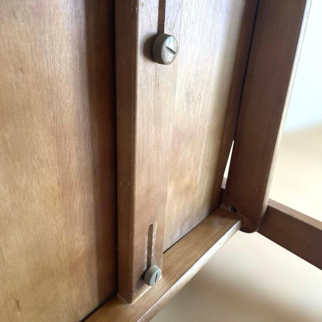 【karimoku】デスクチェア　木製チェア座面スライド 足置き付き　学習椅子