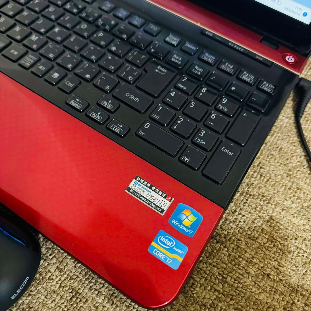S320 NECノートパソコン i7メモリ8G高速SSD WEBカメラWin11