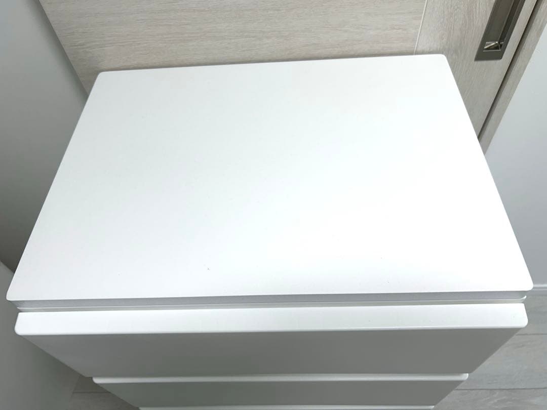 美品 衣装ケース チェスト 中が透けない 壁付き 収納 ワイド ホワイト