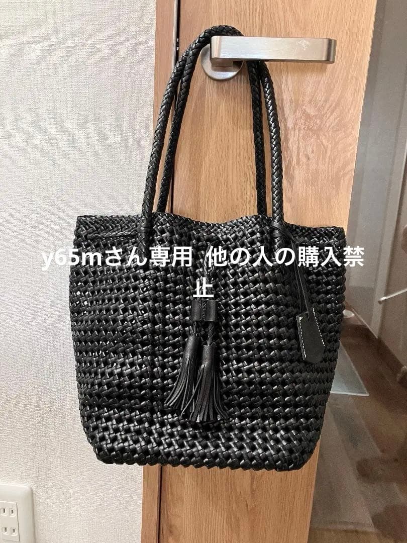 REN ゴートメッシュ・タッセルトート カラー 黒色 Black