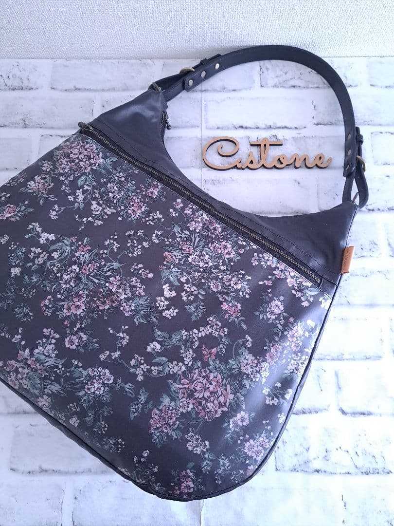 new BIGドロップバッグ　リバティ　セリーヌ　スチールピンク　切替ポケット付