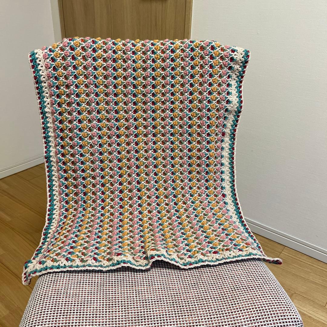 『チューリップのブランケット』ホビーラホビーレ〜手編み〜マルチカバー