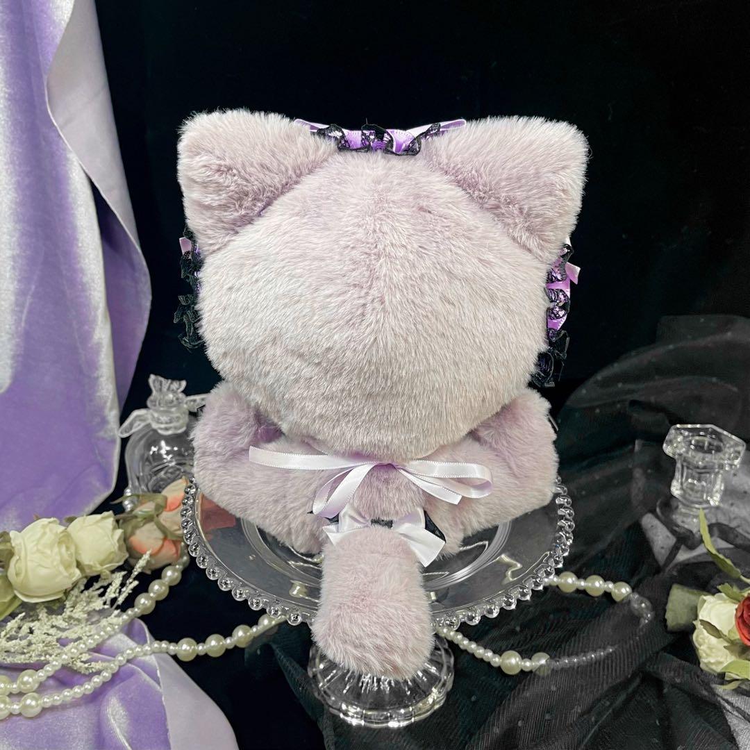 おすわりぬい服　ぬいぐるみ服　お座り 着ぐるみ　15-16cmぬい　地雷系ネコ