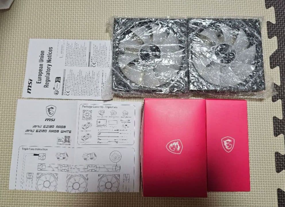 MSI MAG EZ120 ARGB 120mmファン 2機