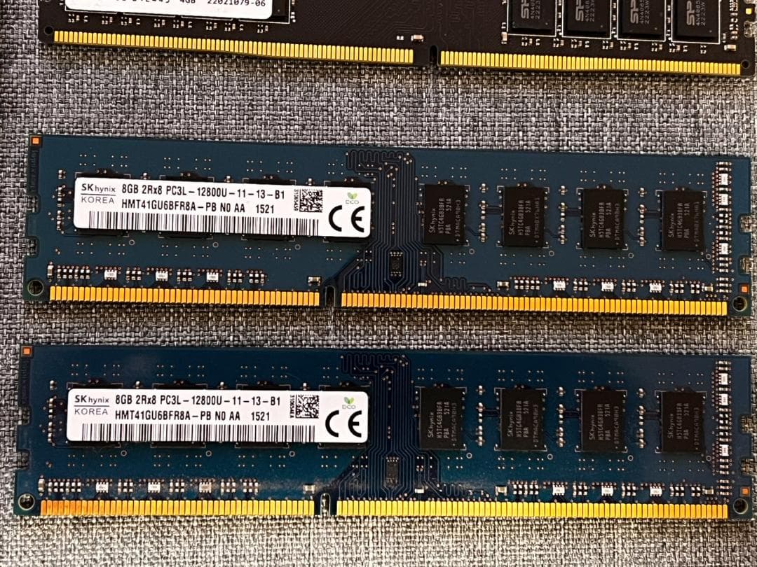 デスクトップ用メモリDDR3、DDR4合計88GB分セット