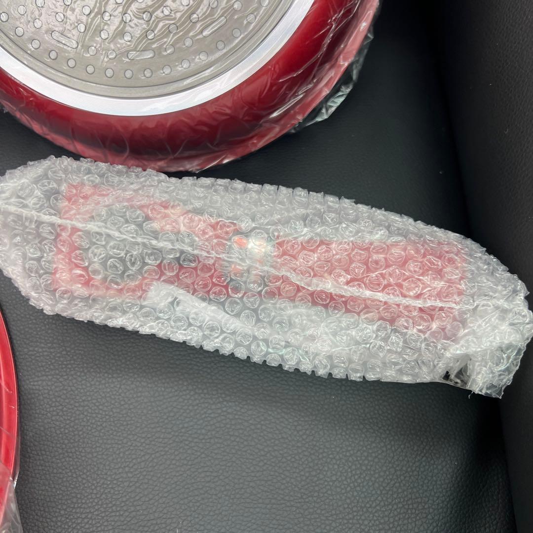 ★新品送料込★デリシャスサインエボルトフライパン8点セットレッド赤