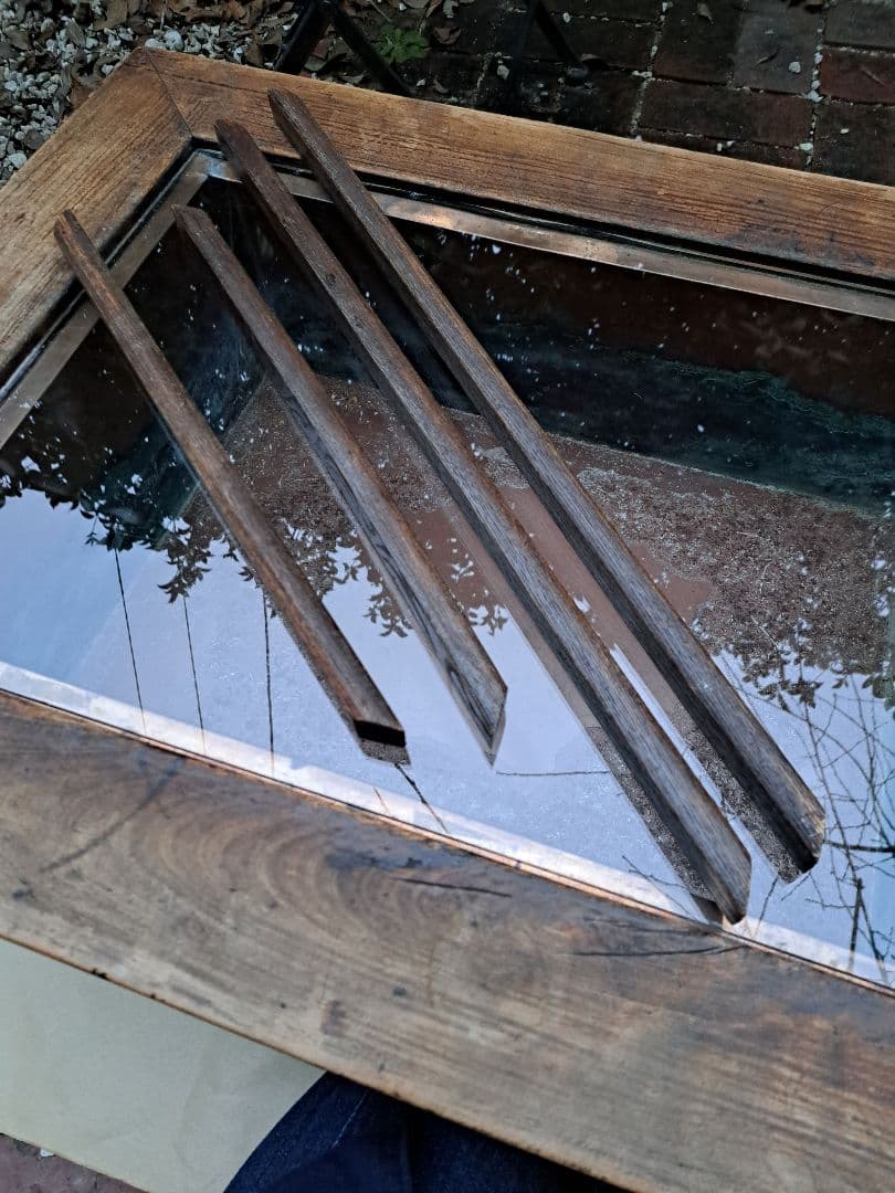 火鉢　木製　引き出し付　古道具　昭和レトロ　骨董