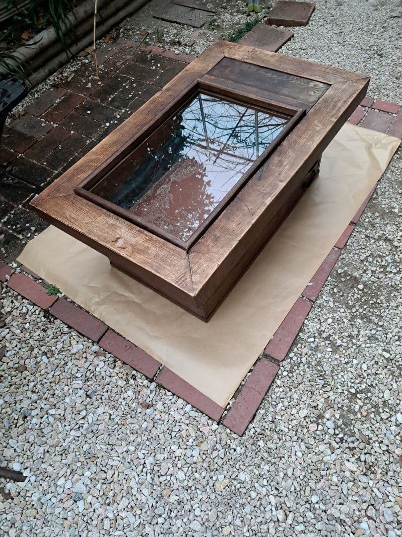 火鉢　木製　引き出し付　古道具　昭和レトロ　骨董