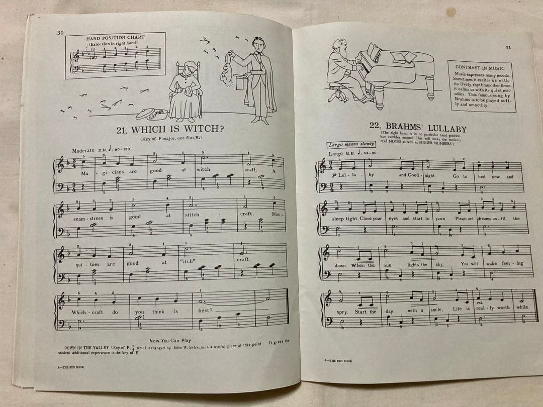 ビンテージJOHN W. SCHAUMBURG PIANO指導本(‘45年Be.
